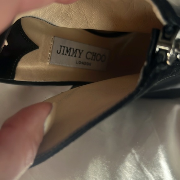 Jimmy Choo Peep Toe Heeled Booties EUC AUTHENTIC 37.5 - Picture 6 of 12